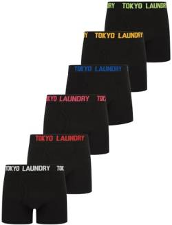 Tokyo Laundry Herren (6er Pack) Boxershorts Set, Papa Schwarz, S von Tokyo Laundry