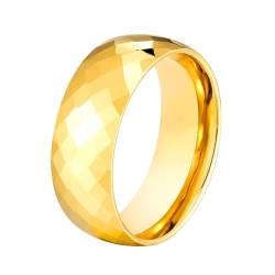 Tolldek Verlobung Ring Frau Wolfram 8MM, Damenringe Pärchenringe Rhombus Poliert Eheringe, Gold Trauringe Verlobungsring, Gr.65 (20.7) von Tolldek