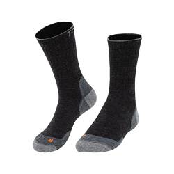 Tom Fyfe Merino Wandersocken Unisex Anthrazit 39-42 | 61% Merinowolle | Made in Europe von Tom Fyfe