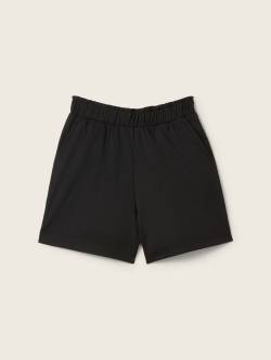 TOM TAILOR DENIM Damen Lockere Shorts, schwarz, Uni, Gr. XS von Tom Tailor Denim