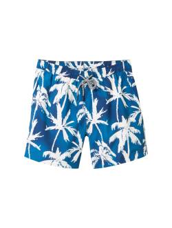 TOM TAILOR DENIM Herren Badeshorts mit Allover Print, blau, Allover Print, Gr. M von Tom Tailor Denim