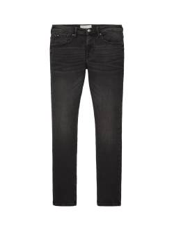 TOM TAILOR DENIM Herren Culver Skinny Jeans, schwarz, Logo Print, Gr. 29/30 von Tom Tailor Denim