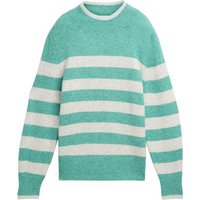 TOM TAILOR Denim Strickpullover Gestreifter Pullover mit Stehkragen - Regular Fit von Tom Tailor Denim