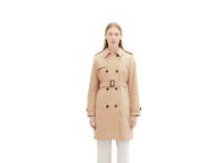 Langmantel TOM TAILOR Gr. XL, beige (sandy beige) Damen Mäntel mit doppelter Knopfleiste von Tom Tailor