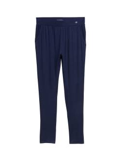 TOM TAILOR Damen Basic Pyjamahose, blau, Uni, Gr. S/36 von Tom Tailor