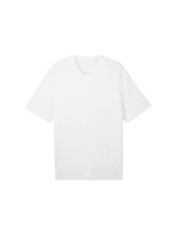 TOM TAILOR Herren Plus - Piqué T-Shirt, weiß, Uni, Gr. 5XL von Tom Tailor