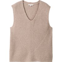 TOM TAILOR Pullunder, V-Ausschnitt, für Damen, beige, XXL von Tom Tailor