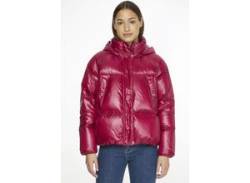 Steppjacke TOMMY HILFIGER "POP COLOUR DOWN JACKET" Gr. XXL (44), rot (italian wine) Damen Jacken mit Stehkragen von Tommy Hilfiger