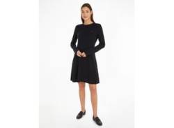 Sweatkleid TOMMY HILFIGER Gr. XXXL (46), N-Gr, schwarz Damen Kleider mit Flared-Look von Tommy Hilfiger