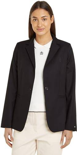 Tommy Hilfiger Damen Blazer Elegant, Schwarz (Black), 44 von Tommy Hilfiger