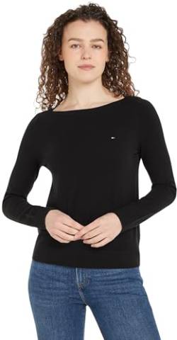 Tommy Hilfiger Damen Pullover Strickpullover, Schwarz (Black), M von Tommy Hilfiger