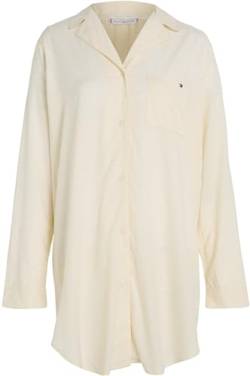 Tommy Hilfiger Damen Nachthemd Shirtdress Langarm, Weiß (Ivory), L von Tommy Hilfiger