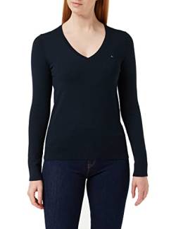 Tommy Hilfiger Damen Pullover Heritage Elegant, Blau (Midnight), XXS von Tommy Hilfiger