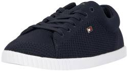 Tommy Hilfiger Damen Strick Sneaker Flag Lace Up Schuhe, Blau (Space Blue), 37 von Tommy Hilfiger