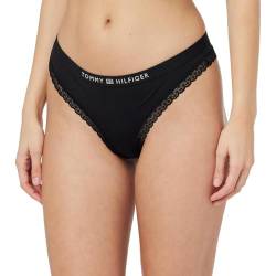 Tommy Hilfiger Damen String Tanga, Schwarz (Black), M von Tommy Hilfiger