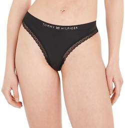 Tommy Hilfiger Damen String Tanga, Schwarz (Black), S von Tommy Hilfiger