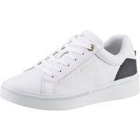 Tommy Hilfiger ELEVATED ESSENTIAL COURT SNEAKER Plateausneaker mit Kontrastbesatz an der Ferse, Freizeitschuh, Halbschuh, Schnürschuh von Tommy Hilfiger