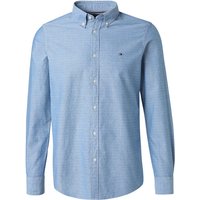 Tommy Hilfiger Herren Hemd blau Baumwolle Slim Fit von Tommy Hilfiger