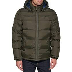 Tommy Hilfiger Herren Legacy Hooded Puffer Jacket Daunenalternativer Mantel, Camouflage, S von Tommy Hilfiger