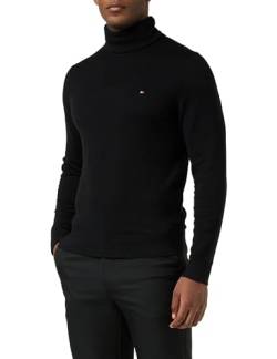 Tommy Hilfiger Herren Pullover Pima Cashmere Roll Neck mit Rollkragen, Schwarz (Black), XL von Tommy Hilfiger