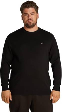 Tommy Hilfiger Herren Pullover Essential Cotton Rundhalsausschnitt, Schwarz (Black), XXL von Tommy Hilfiger