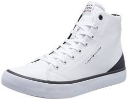 Tommy Hilfiger Herren Vulcanized Sneaker TH Hi Vulc Core Canvas Schuhe , Weiß (White), 46 EU von Tommy Hilfiger