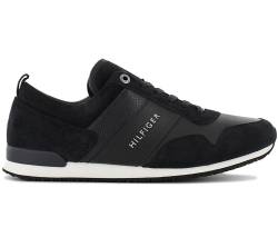 Tommy Hilfiger Iconic Leather Suede  - Herren Sneakers Schuhe Schwarz FM0FM00924-403 von Tommy Hilfiger