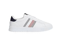 Tommy Hilfiger Herren Sneaker Supercup Leather aus Leder, Weiß (White), 41 von Tommy Hilfiger