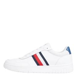 Tommy Hilfiger Herren Court Sneaker Low Top, Weiß (White), 46 von Tommy Hilfiger