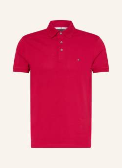 Tommy Hilfiger Piqué-Poloshirt Slim Fit rot von Tommy Hilfiger