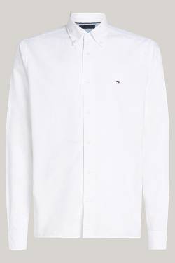 Tommy Hilfiger Regular Fit Hemd weiss, Einfarbig von Tommy Hilfiger