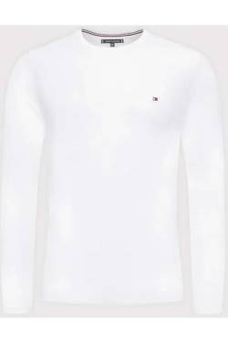 Tommy Hilfiger Slim Fit T-Shirt Rundhals weiss, Einfarbig von Tommy Hilfiger