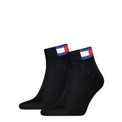 Tommy Hilfiger Unisex Quarter Socken, Schwarz, 43/46 (2er Pack) von Tommy Hilfiger