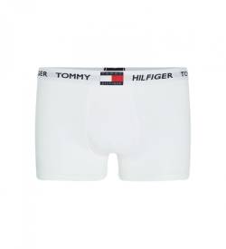 Tommy Hilfiger für Herren. UM0UM01810 Boxer Logo 85 weiß (S), Heimtextilien, Baumwolle, Nachhaltig von Tommy Hilfiger