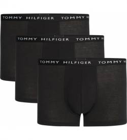 Tommy Hilfiger für Herren. UM0UM02203 Dreierpack Boxershorts UM0UM022030VI schwarz (S), Lässig, Baumwolle, Bio-Baumwolle, Nachhaltig von Tommy Hilfiger