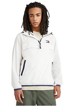 Tommy Jeans Herren Packbare Tech Chicago Popover Jacke, Weiß, M von Tommy Hilfiger