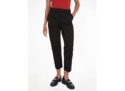 Webhose TOMMY HILFIGER "ELEVATED SLIM STRAIGHT KNIT PANT" Gr. 46, N-Gr, schwarz (black) Damen Hosen mit Tommy Hilfiger Markenlabel von Tommy Hilfiger