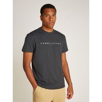 Tommy Jeans Plus Rundhalsshirt TJM REG LINEAR LOGO TEE EXT in Große Größen, Logodruck und Stickerei von Tommy Jeans Plus