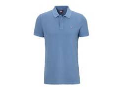 Poloshirt TOMMY JEANS "TJM SLIM ESSENTIAL GD POLO SS" Gr. M, colorado blau, Herren, Jersey, Obermaterial: 100% Baumwolle, Shirts, mit Logostickerei von Tommy Jeans