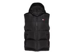 Steppweste TOMMY JEANS "TJW ALASKA PUFFER VEST" Gr. XS (34), schwarz (black) Damen Westen mit Logostickerei von Tommy Jeans