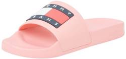 Tommy Jeans Damen Badeschuhe Flag Pool Slide Badelatschen, Rosa (Tickled Pink), 36 von Tommy Jeans