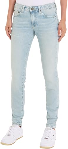 Tommy Jeans Damen Jeans Skinny Fit, Blau (Denim Light), 31W/32L von Tommy Jeans