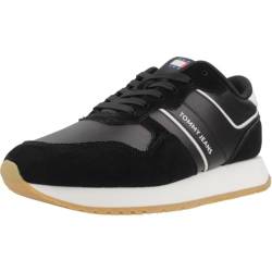 Tommy Jeans Damen Runner Sneaker Eva Retro aus Wildleder, Schwarz (Black), 40 von Tommy Jeans