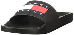 Tommy Jeans Herren Badeschuhe Pool Slide Essential Badelatschen, Schwarz (Black), 42 von Tommy Jeans