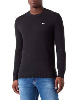 Tommy Jeans Herren Pullover Rundhalsausschnitt, Schwarz (Black), M von Tommy Jeans