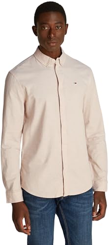 Tommy Jeans Herren Hemd TJM Langarm Langarm, Beige (Gentle Gold), L von Tommy Jeans