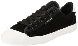 Tommy Jeans Herren Vulcanized Sneaker Bumper Suede Schuhe, Schwarz (Black), 45 EU von Tommy Jeans