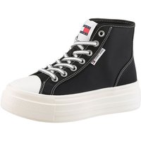 Tommy Jeans TJW FOXING FLATFORM SNEAKER HIGH Plateausneaker, Freizeitschuh, Schnürboots, High Top-Sneaker mit Kontrastnähten von Tommy Jeans