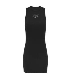 Tommy Jeans für Damen. DW0DW18658 Kleid ESS Logo schwarz (L), Lässig, Baumwolle, Ärmellos / Hosenträger von Tommy Jeans