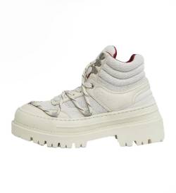 Tommy Jeans für Damen. EN0EN02338 Hybride Schnürstiefeletten in Off-White (38), Weiß, Wohnung, Schnürsenkel, Lässig von Tommy Jeans